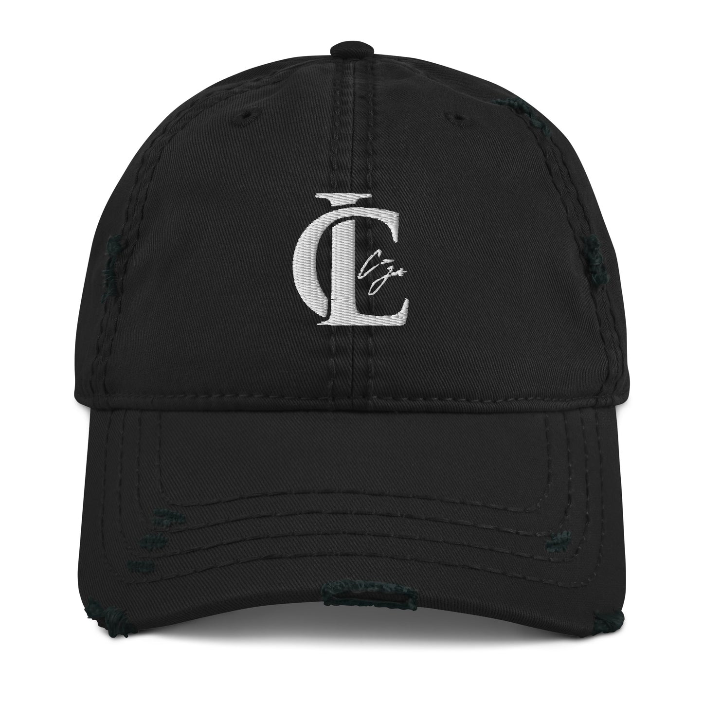 Brand Logo Ripped Dad Hat