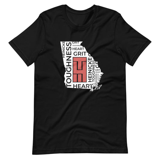 GA Heart and Grit T-Shirt -  Black